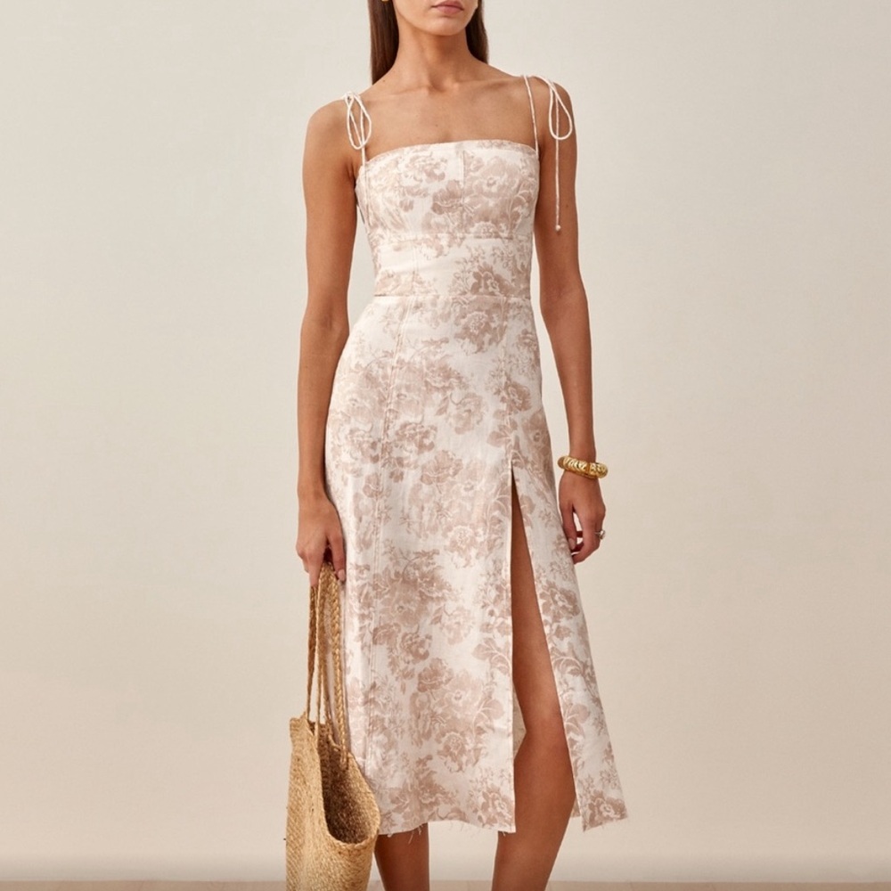 Reformation Liesel Linen Dress, Size 12